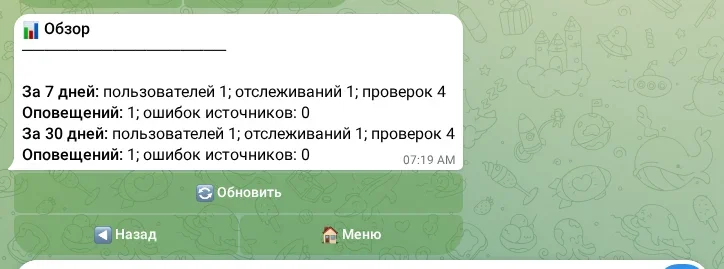 Обзор работы сервиса