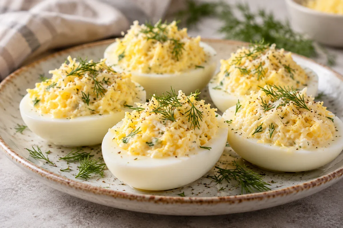 Как приготовить яйца с сыром и чесноком